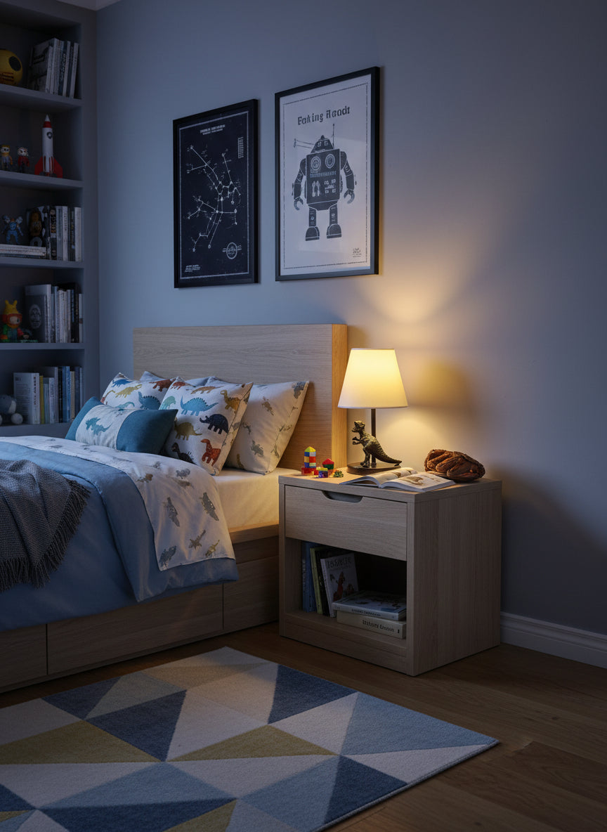 Kinderlampe stand tall, roar bright