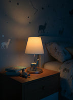 Kinderlampe magic begins with a question