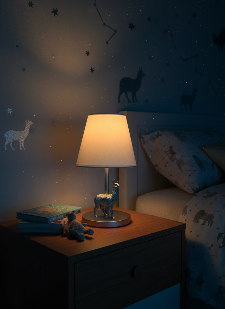 Kinderlampe magic begins with a question